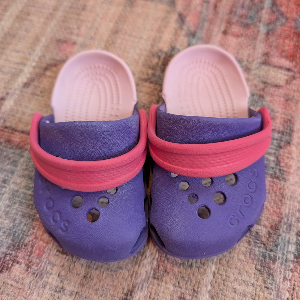 Crocs Kids Purple and Pink Clogs